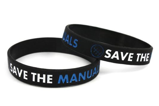 Silicone wristband | Save The Manuals | black